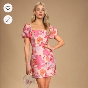 Lulus floral mini dress size Medium